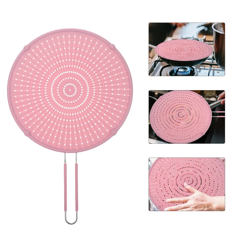 

1Pc Pot Splatter Screen Silicone Oil Proofing Lid Frying Pan Oil Guard
