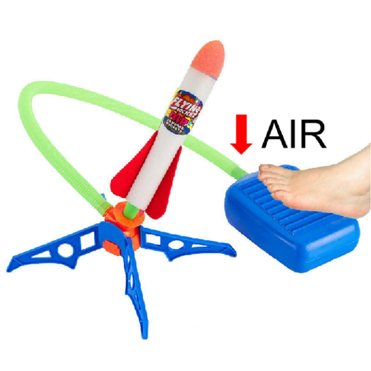 kids rocket launcher step pump power air pressed stomp outdoor family games skyrocket birthday gifts sports toys for children free global shipping