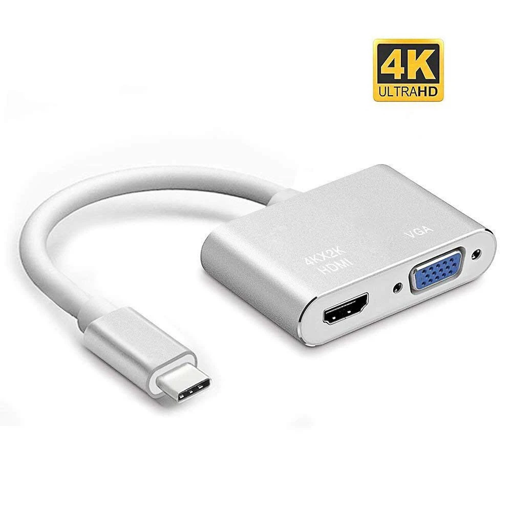 USB C 4K Тип к HDMI-совместимый адаптер VGA USB3.0 HUB для Samsung Galaxy S10/S9/S8 Huawei Mate 20/P30 Pro - купить
