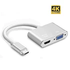USB C 4K Тип C к HDMI-совместимый адаптер VGA USB3.0 HUB для Samsung Galaxy S10S9S8 Huawei Mate 20P30 Pro