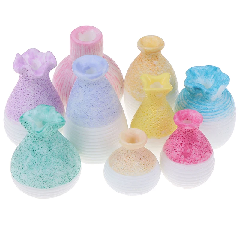 

2022 1Pcs Mini Flowerpot Simulation Furniture Vase for Doll House Decoration 1:12 Dollhouse Miniature Accessories DIY Toys