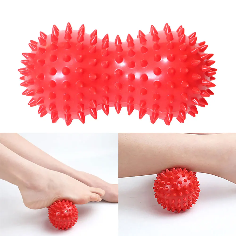 

1pcs PVC Peanut Massage Ball Hedgehog Spiky Ball Fitness Body Massage Yoga Exercise Relaxing Tool Muscle Body Relaxing Massager