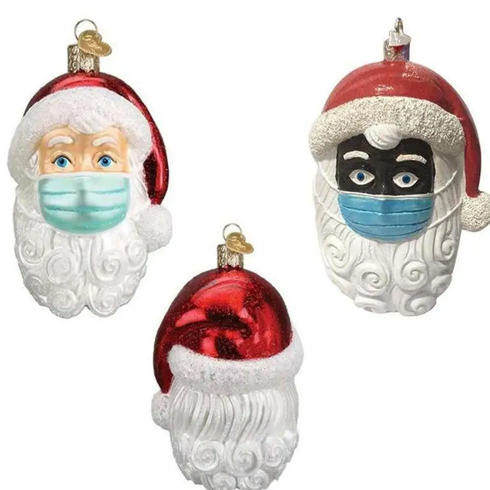 

2020 рождественские украшения, персонализированный Санта-Клаус с масками, подвески для рождественской елки, «сделай сам», Подарки Для Семьи, ...
