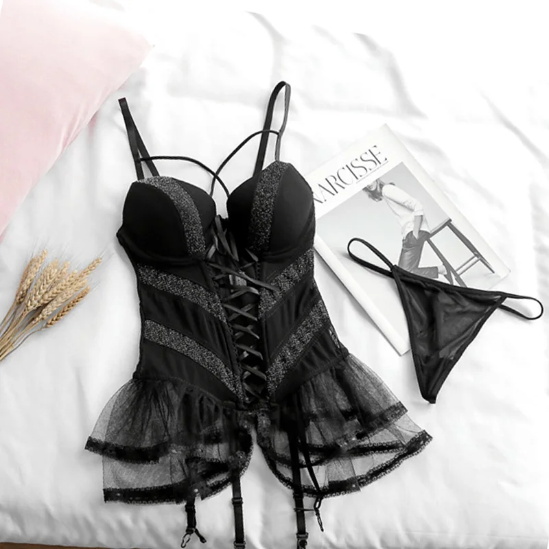 Женское нижнее белье TERMEZY эластичное из дышащей ткани корсет топ черный платье