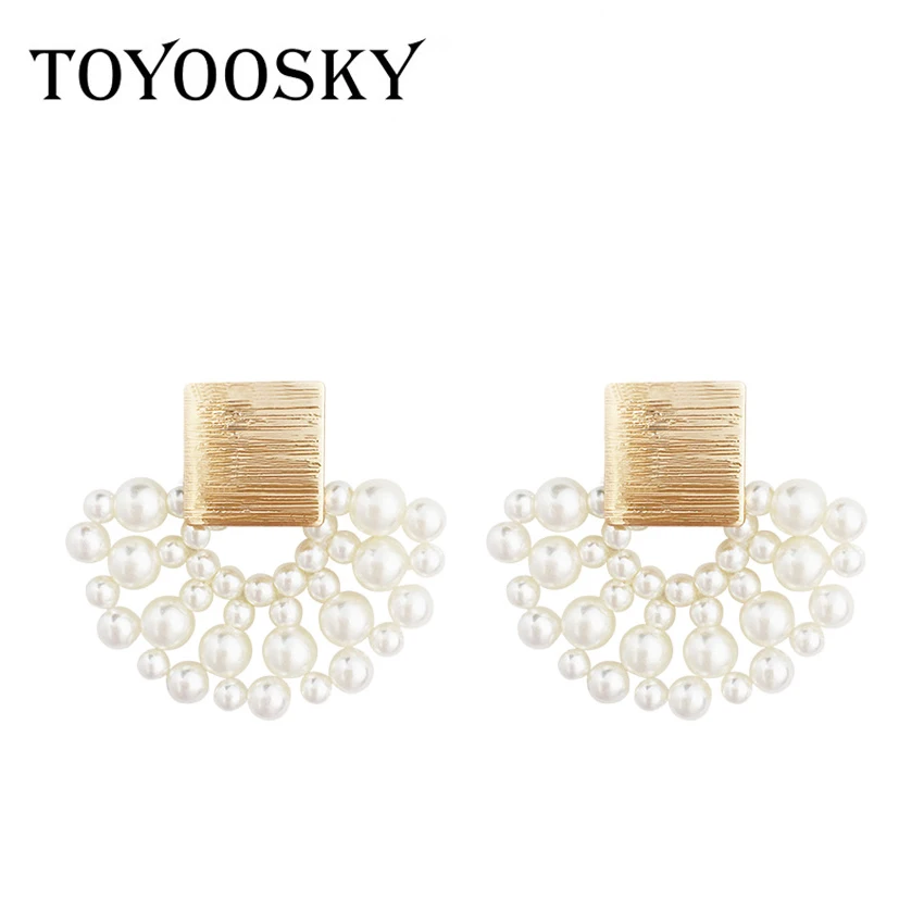 TOYOOSKY/Винтажные женские серьги-подвески с искусственным жемчугом и