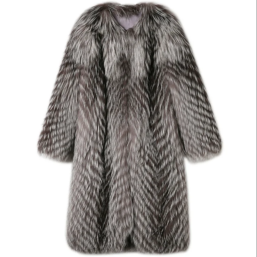 2021 autumn and winter new women's fur coat imitation fox fur long-cut coat fashion trending leather fur coat winter clothes plu
