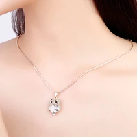gold silver color chokers necklaces for women accessories fashion jewelry small cute owl rhinestone pendant necklace gift 2020