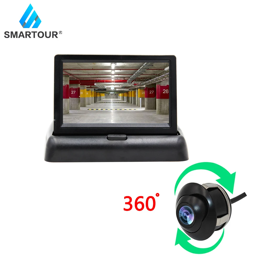 

Smartour 4.3 Inch Foldable Car Monitor TFT LCD Display Cameras Reverse Vehicle Camera Parking System for Car Rearview Monitors