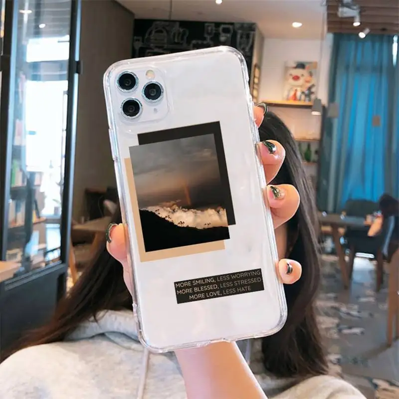 

Pink aesthetic design sky airplane pattern Phone Case Transparent for iPhone 6 7 8 11 12 s mini pro X XS XR MAX Plus