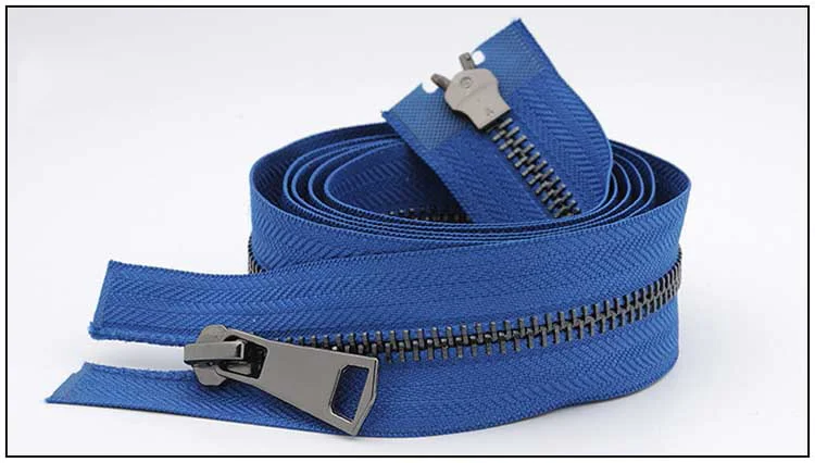 royalblueblack 1 шт., золотые, серебристые, черные, экологически чистые Металлические молнии, 5# A Coudre, двойные ползунки, застежки-молнии для шитья, пуховики, аксессуары - Цвет: royalblueblack