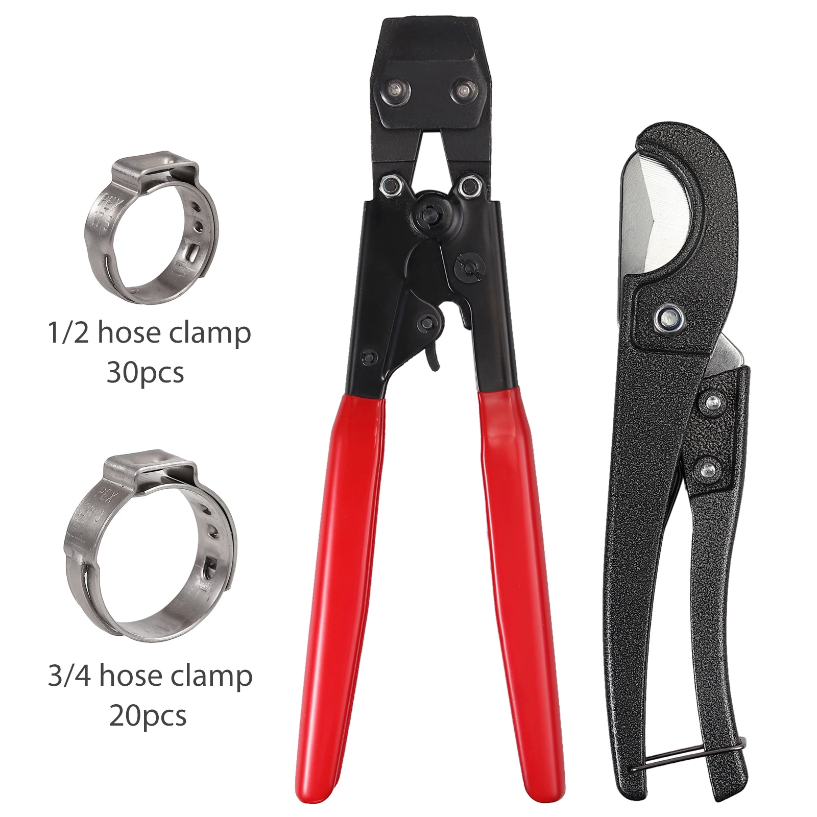 Простер для ушного шланга из нержавеющей стали 1/2 "+ 3/4" зажимы обжимные 3/8
