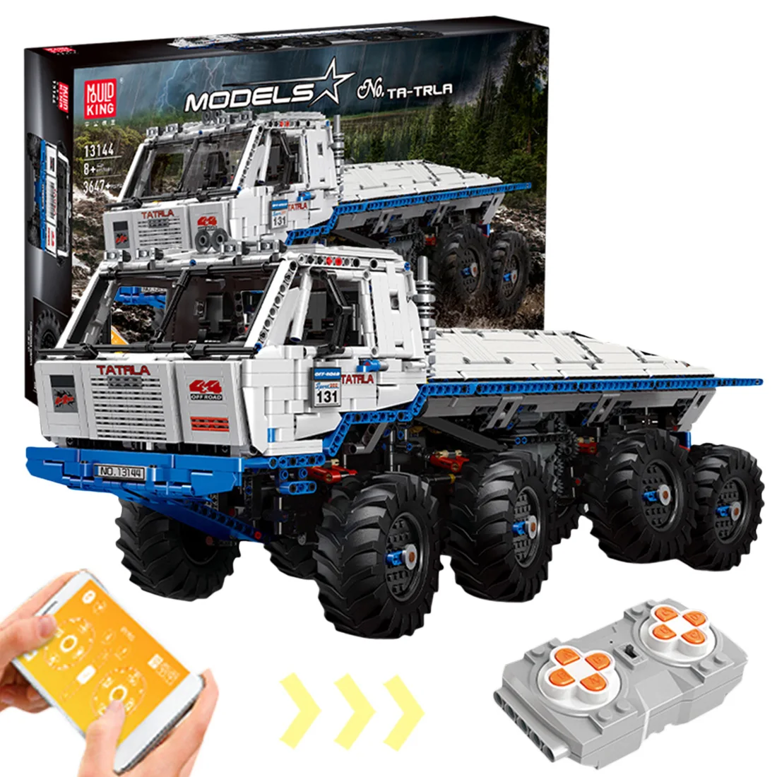 3647 шт. 1:8 8x8 2 4G 4CH двойной мс дистанционного Управление кирпичи для тележки игрушка