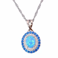 hot selling luxury pendant necklace pink birthstone for women wedding birthday christmas party jewelry gifts