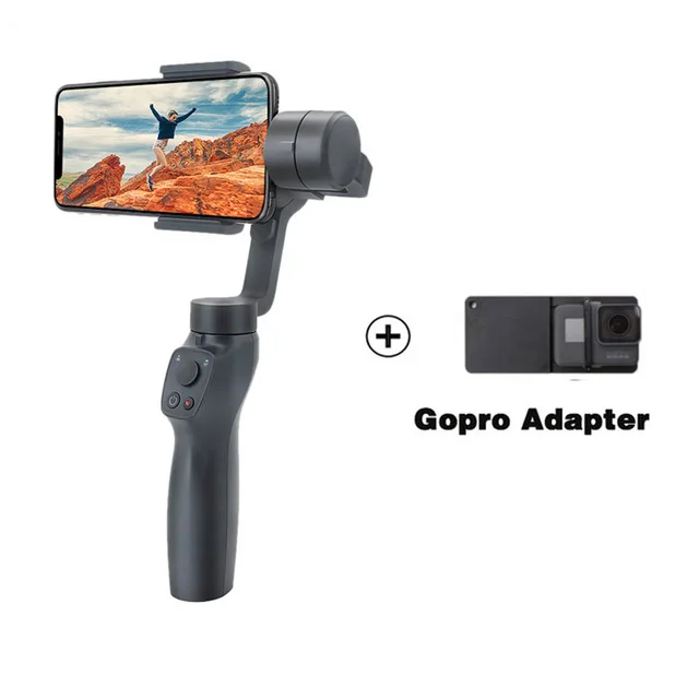 add gopro adapter Beyondsky Eyemind 2 3-осевой Ручной Стабилизатор Gopro Экшн камеры Gimbal для iphone и Android телефон сумка для переноски штатив подарки VS DJI Osmo 2 - Цвет: add gopro adapter