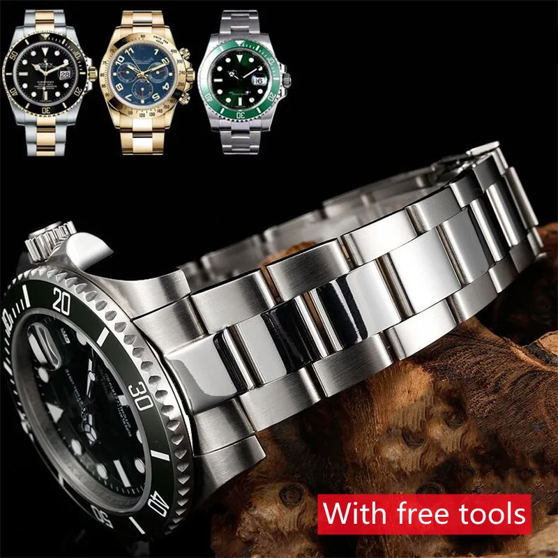 Высококачественный ремешок для часов из нержавеющей стали 316L 20 мм сплошной