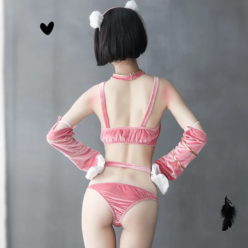 

Women's Underwear Sexy Lingerie Temptation Sexy Chest Wrapped Cat Girl Role Play Passion Suit Cute Cosplay Lingerie Sexy Set