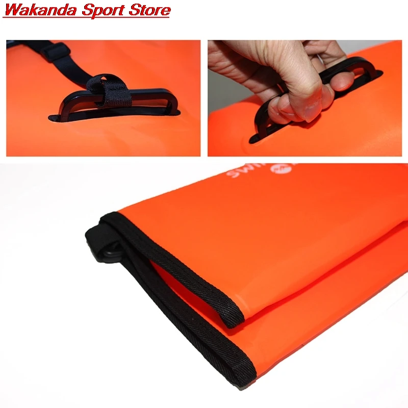 

20L Inflatable Open Swimming Buoy Double Airbags Swimming Tow Float Dry Bag Lifebuoy Prevent Drowning Bag with Waist Belt