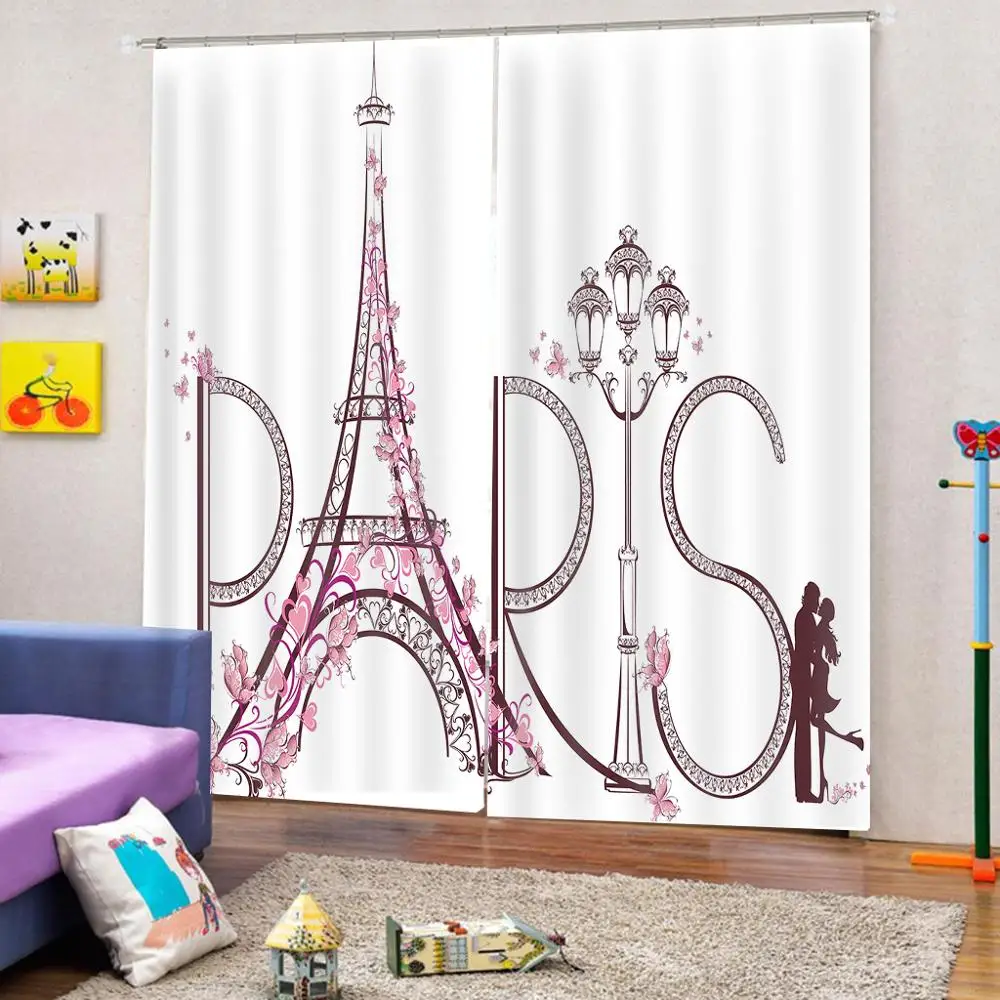 Индивидуальные размеры роскошные затемненные 3D оконные шторы красивые фото