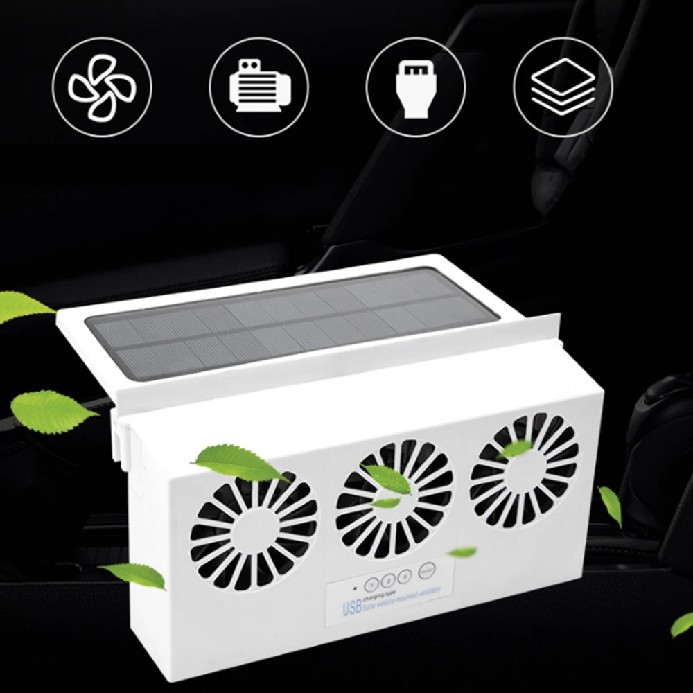 

Автомобильный мини-кулер на солнечных батареях, для переднего/заднего окна, радиатор, вытяжной вентилятор, вентиляционный вентилятор для а...