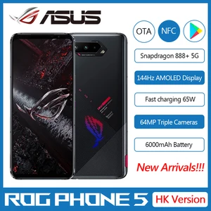 HK Version Asus ROG Phone 5S 5G Gaming Phone 6.78" 144Hz Display
Snapdragon 888 Plus 6000mAh Fast Charging 65W Smartphone