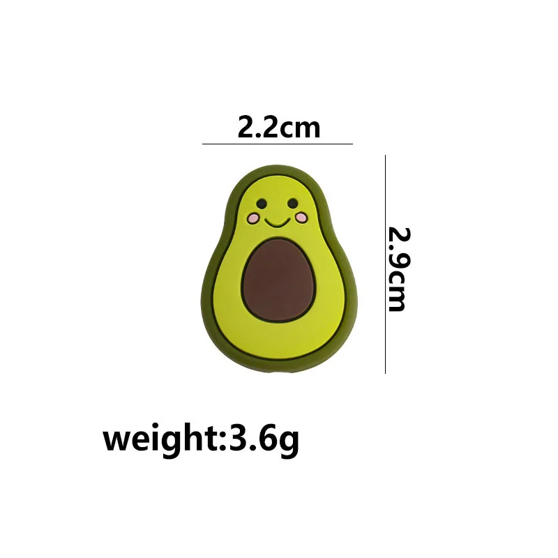 Coskiss-Cuentas de aguacate de silicona para beb&eacute;, collar de mordedor de dibujos animados para ducha, chupete para masticar, accesorios de juguete sensoriales, 5 uds.-5