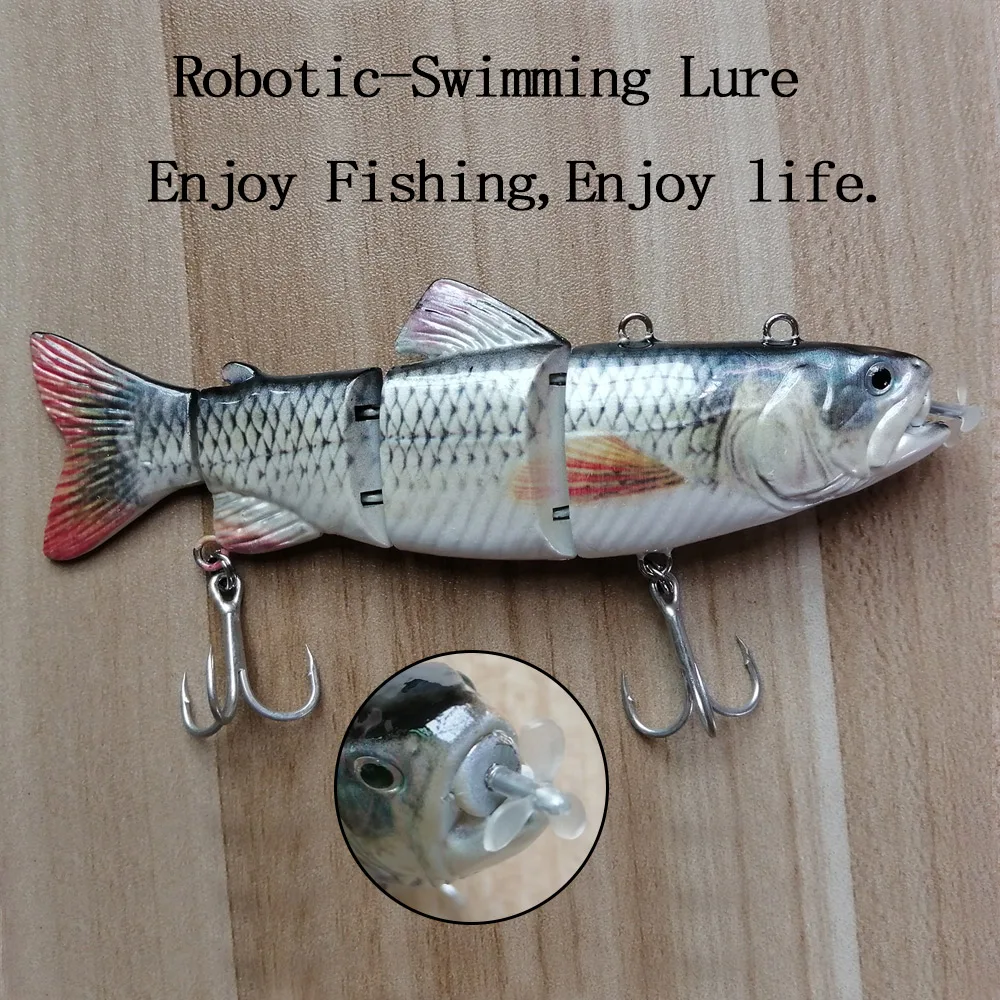 4 секции Swimbait Crankbait Pesca снасти яркая рыба электрическая рыболовная 5 12 дюймов