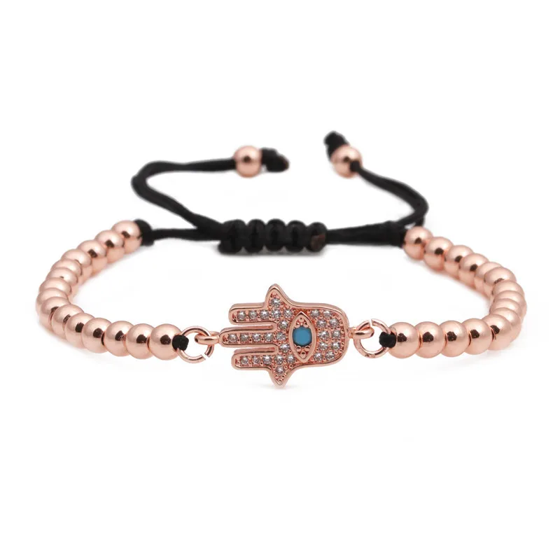 

Hot Sale Handmade Bracelets Devil's Eyes Micro Inlay Zircon Brass Bead Bracelets For Trendy Men Jewelry 2020