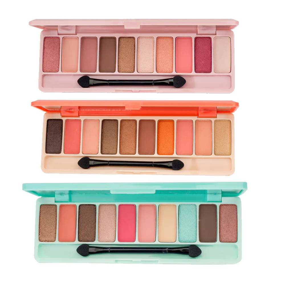 Тени для век набор косметики с кистью 10 цветов Палитра теней макияжа Pallete Paleta De