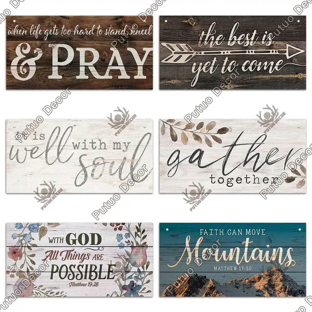 putuo decor hope wooden signs friendship wood wall plaque shabby chic sign for wooden pendant home decoration family gifts free global shipping