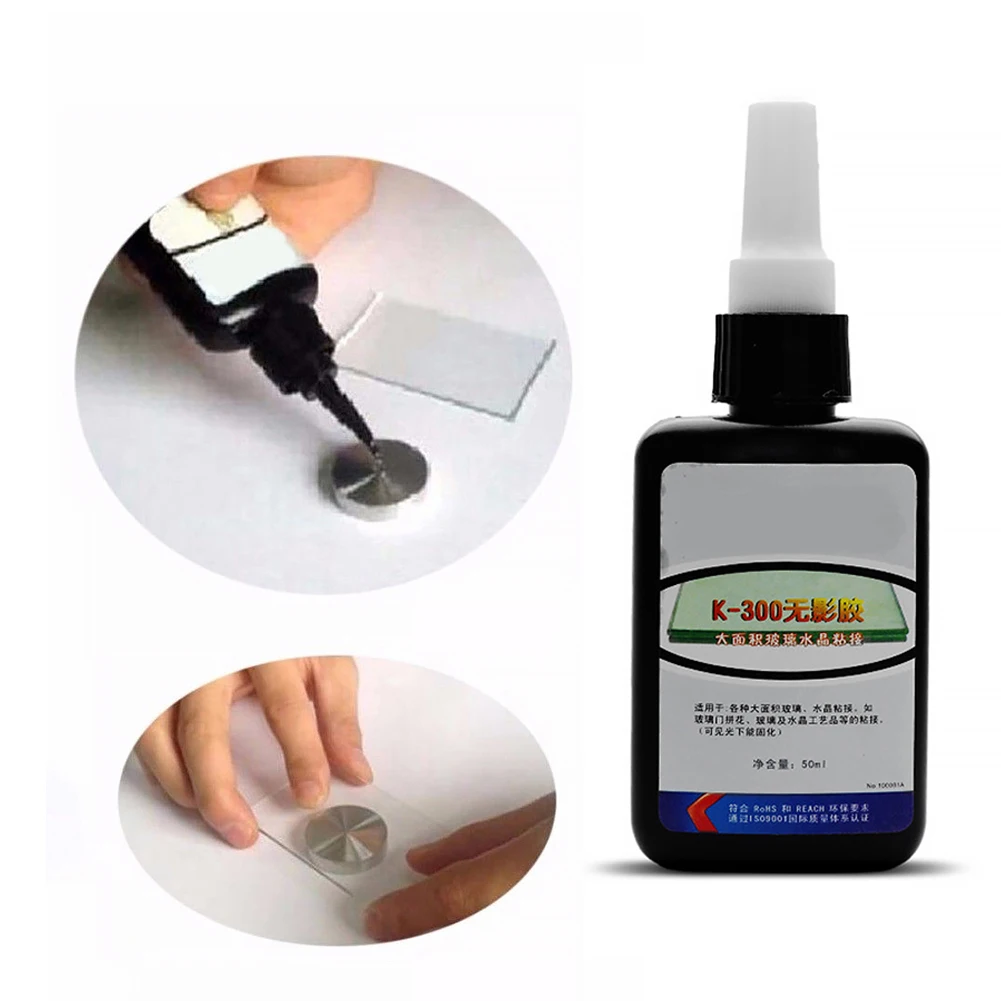 

50ML K-300 UV Glue Curing Adhesive Transparent Crystal Glass Bonding Dedicated Repair Liquid Glue