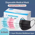 Одноразовая Нетканая 3-слойная маска с фильтром, фиолетовая маска для лица с фруктами, дышащая фотомаска для взрослых