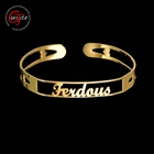 Модный браслет Goxijite с именем, браслет с открытым полым именем в форме сердца для женщин, ювелирные изделия из нержавеющей стали, подарок ручной работы