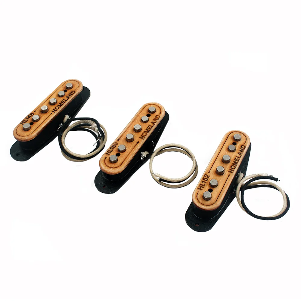 

3pcs Maple Wood Hand Wound Alnico Single Coil Pickups Standard SSS Neck Middle Bridge Pickup Set for ST Strat Stratocaster Elect