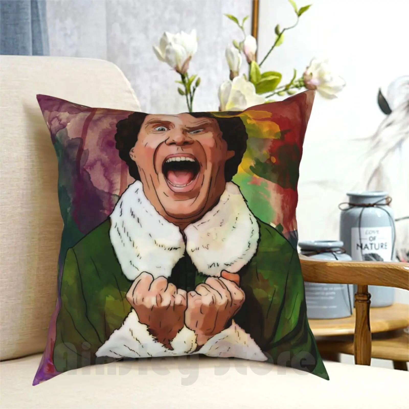 

Приближается Elf-Santa'S! Наволочка для подушки с принтом домашняя мягкая наволочка для подушки Рождественская Наволочка на спагетти завтрак за...