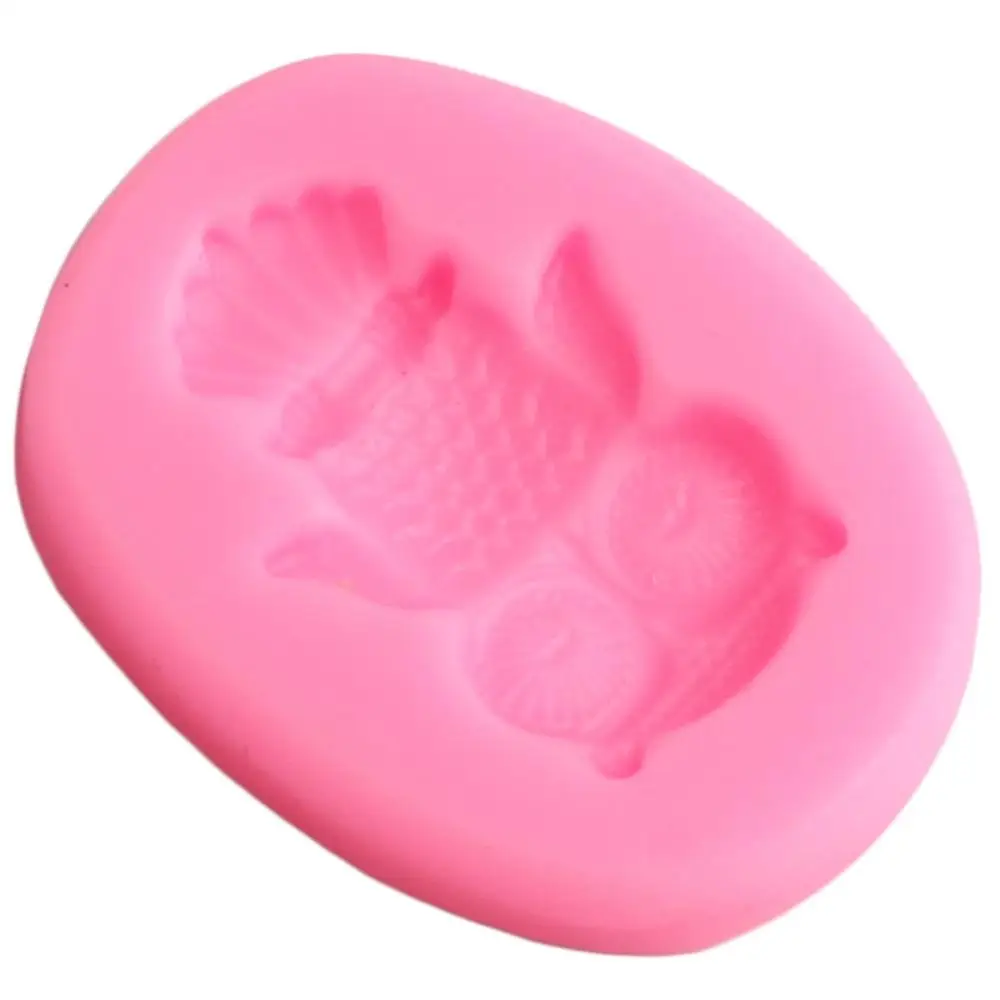 3D Сова силиконовая формочка в виде животного полимерной глины конфеты пресс