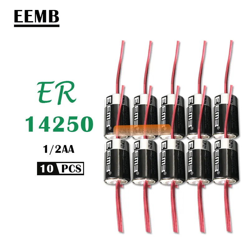 Бесплатная доставка 10 шт./партия литиевая батарея EEMB ER14250 1/2AA 3 6 в 1200 мА · ч для
