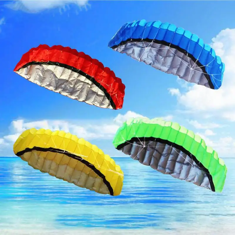 

2.5m high quality nylon soft double line parachute kite paragliding beach surfing stunt kite outdoor sports toy holiday gift