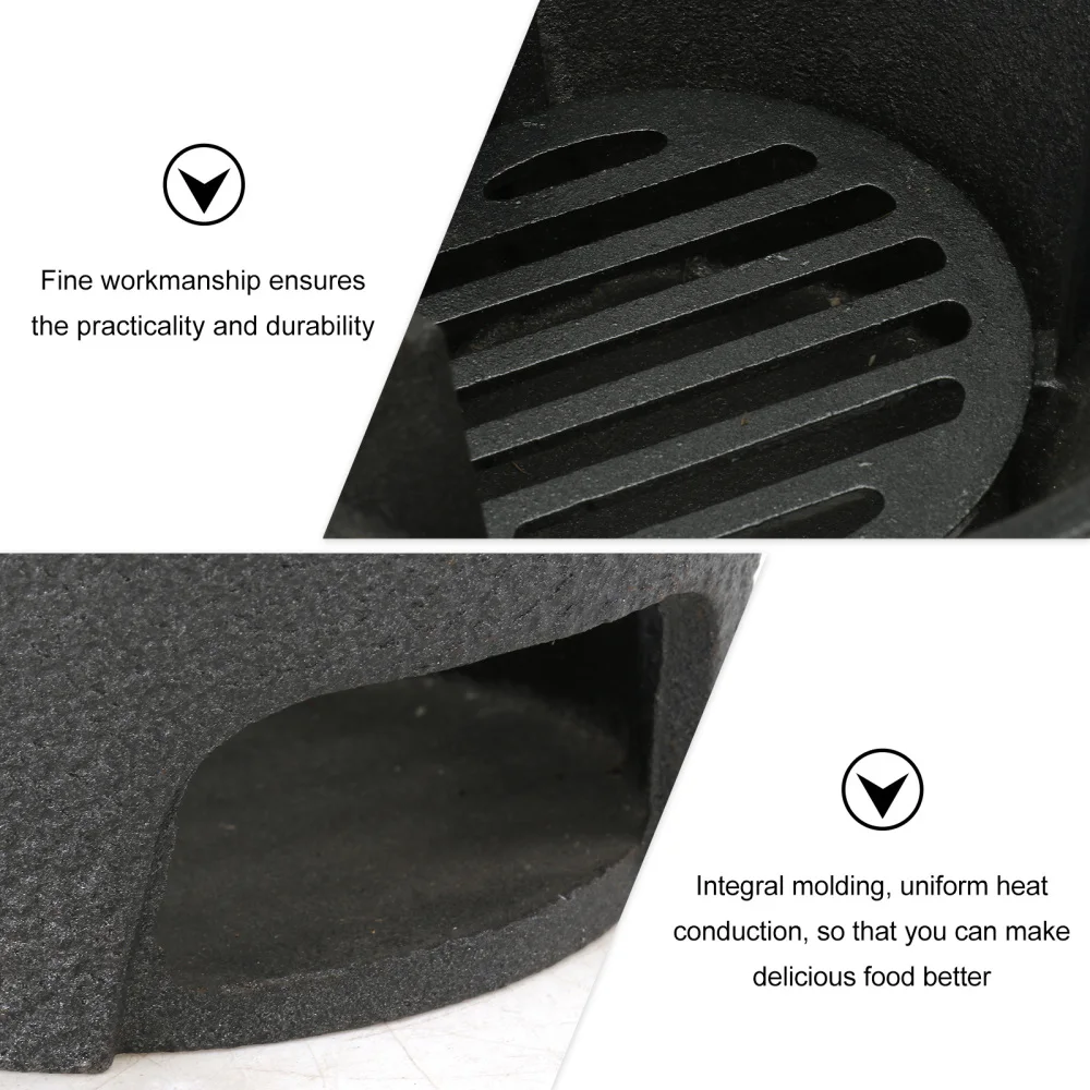 

1pc Iron Barbecue Stove Round Barbecue Grill Outdoor Barbecue Grill Camping Tool