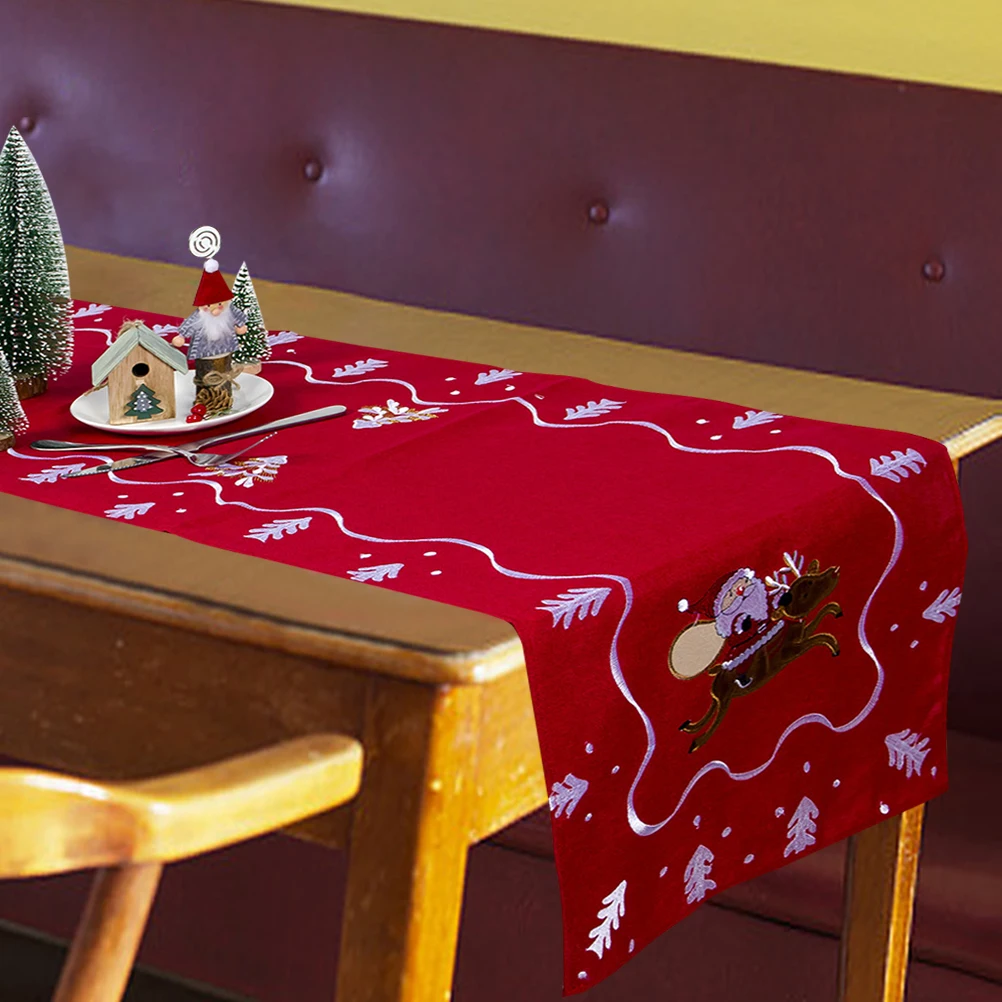 

Christmas Creative Snowman Tablecloth Dinner Table Runner Home Decorations tablecloth christmas decorations for home indoor