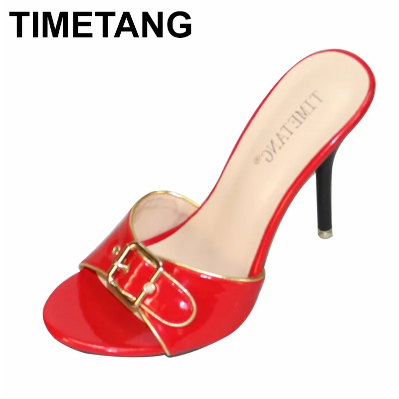 

TIMETANGNew Brand Design Women Shoes Sexy Color matching Sandals Ponited Toe High Heels Party Shoes Ladies Shoes