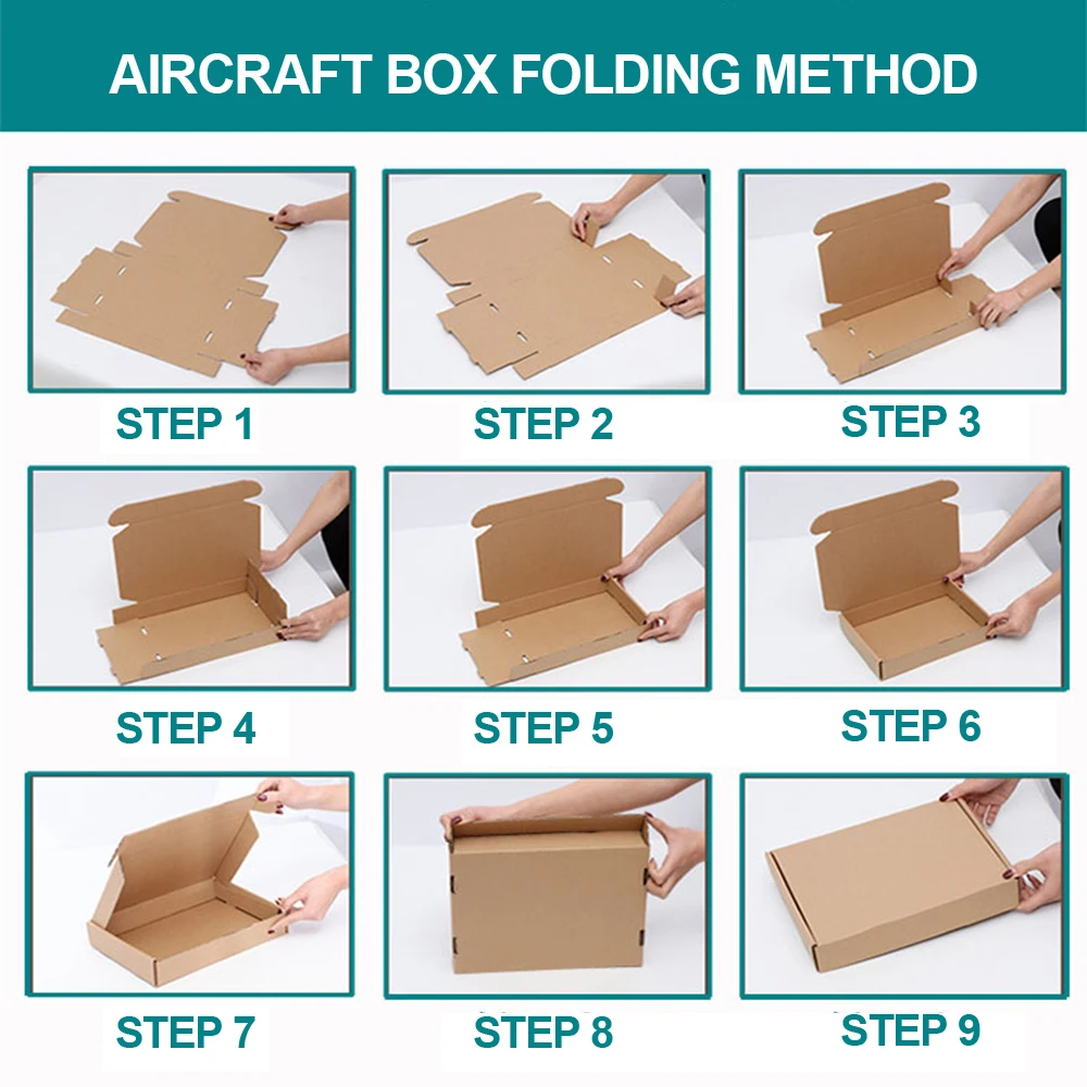 Коробка из крафт-бумаги многоразмерная коробка Коричневая Картонная фотобумага