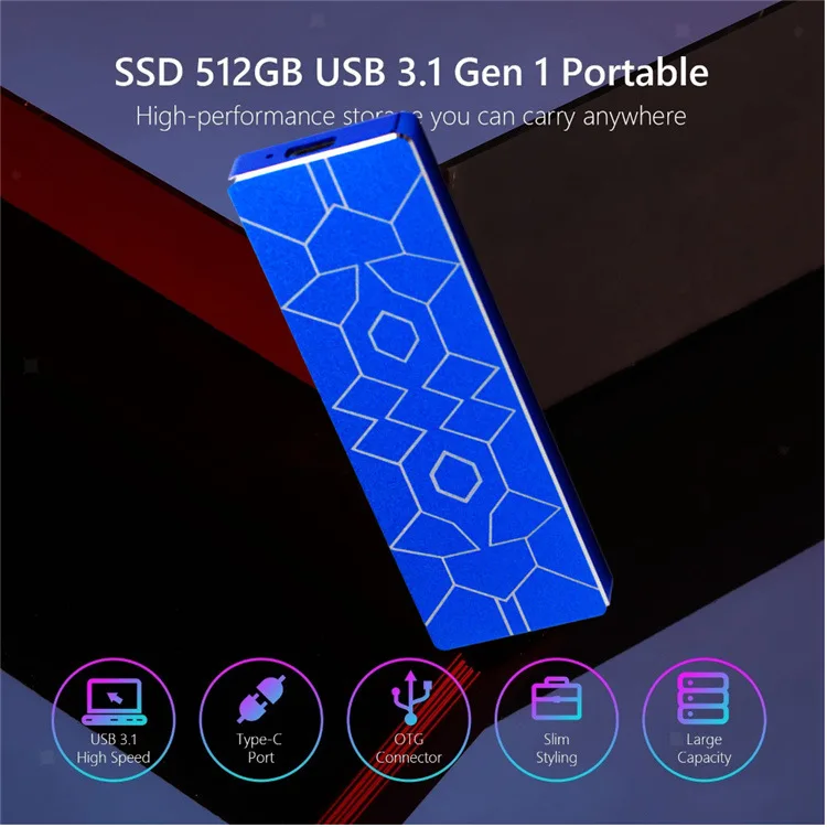 SSD USB 3.1 2 ТБ внешний жесткий диск для настольного мобильного ноутбука компьютера