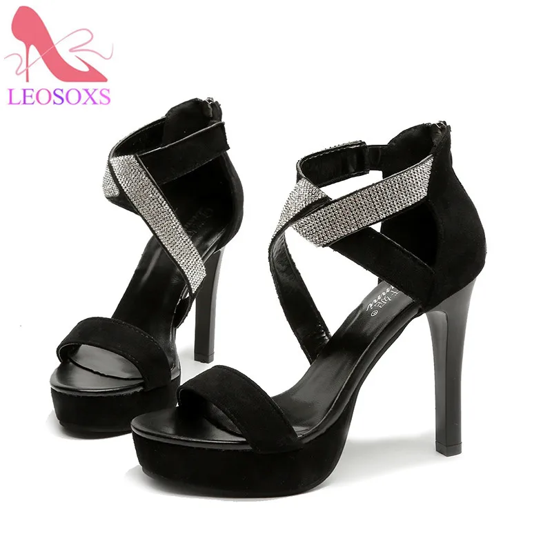 

Woman Summer Shoes High Heels Cross-tied Elastic Band Sandals Fashion Ladies Girls Snakeskin Thin Heel Sexy Women Party Sandals