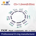 Резиновые уплотнительные кольца Green FKM, 5 шт.лот, толщина CS1.2mm OD 5678910111213 мм, уплотнительные кольца, уплотнительные кольца для топливной шайбы