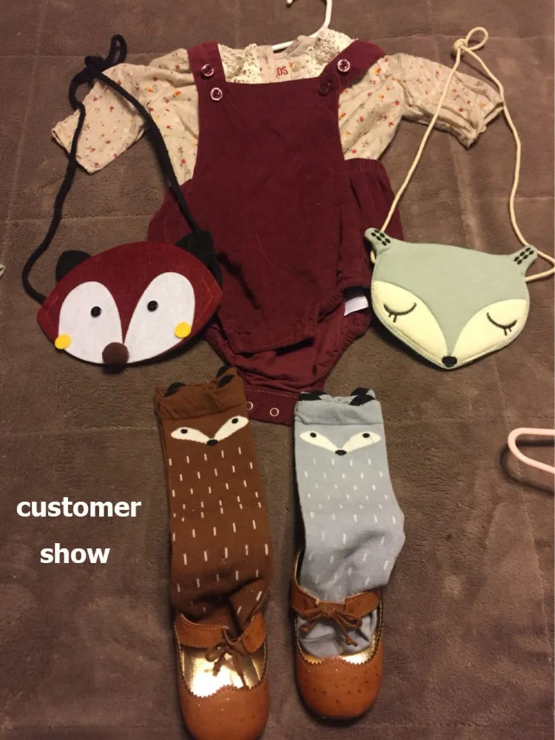 

Lovely Children one shoulder bag coin purse cute fox girls messenger bag baby accessories