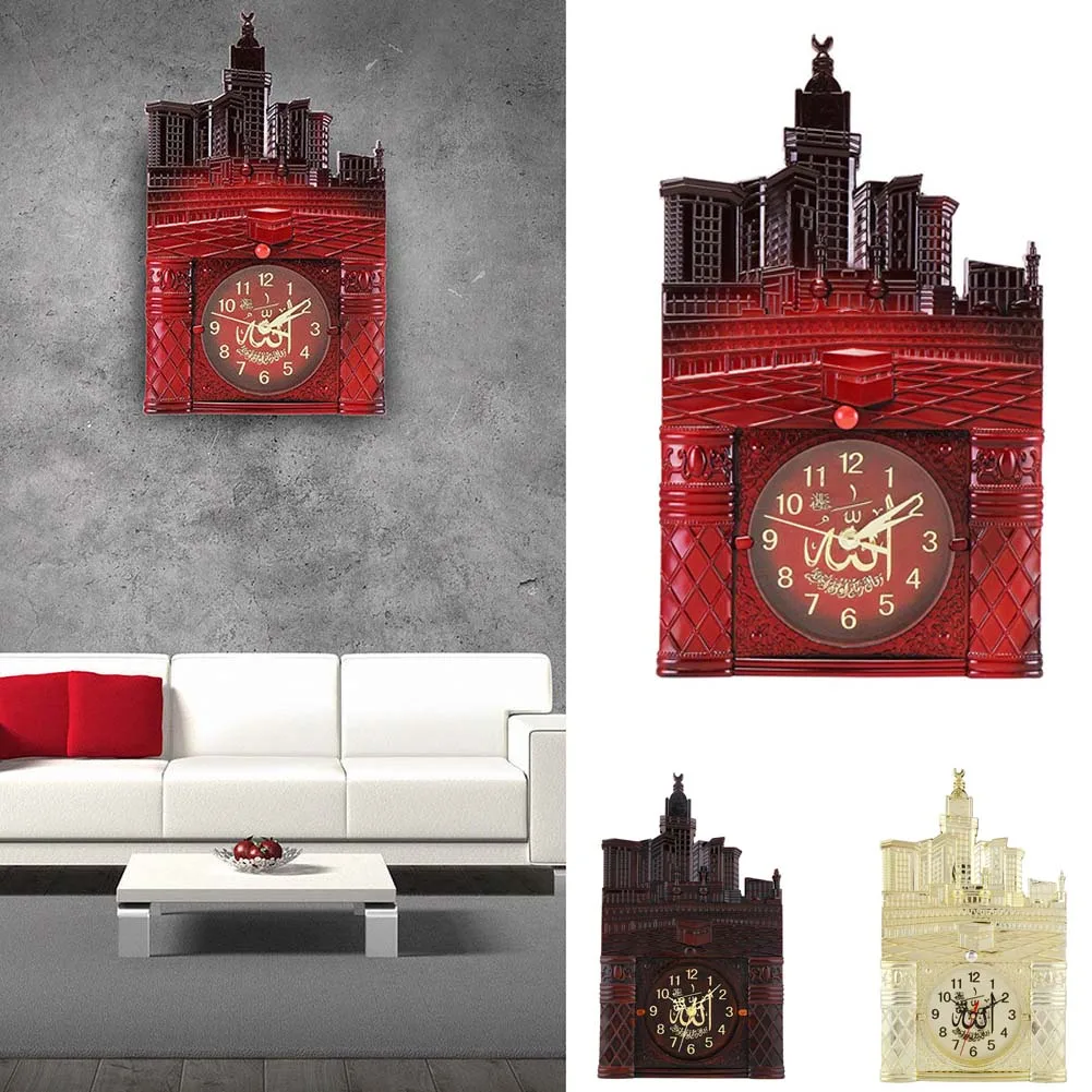 Винтажные настенные часы с изображением Исламской мечети Azan мусульманская