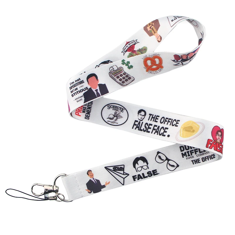 

CA208 The Office TV Show Lanyard Keychain Lanyards for Key Badges ID Cell Phone Rope Neck Straps Accessories Gifts