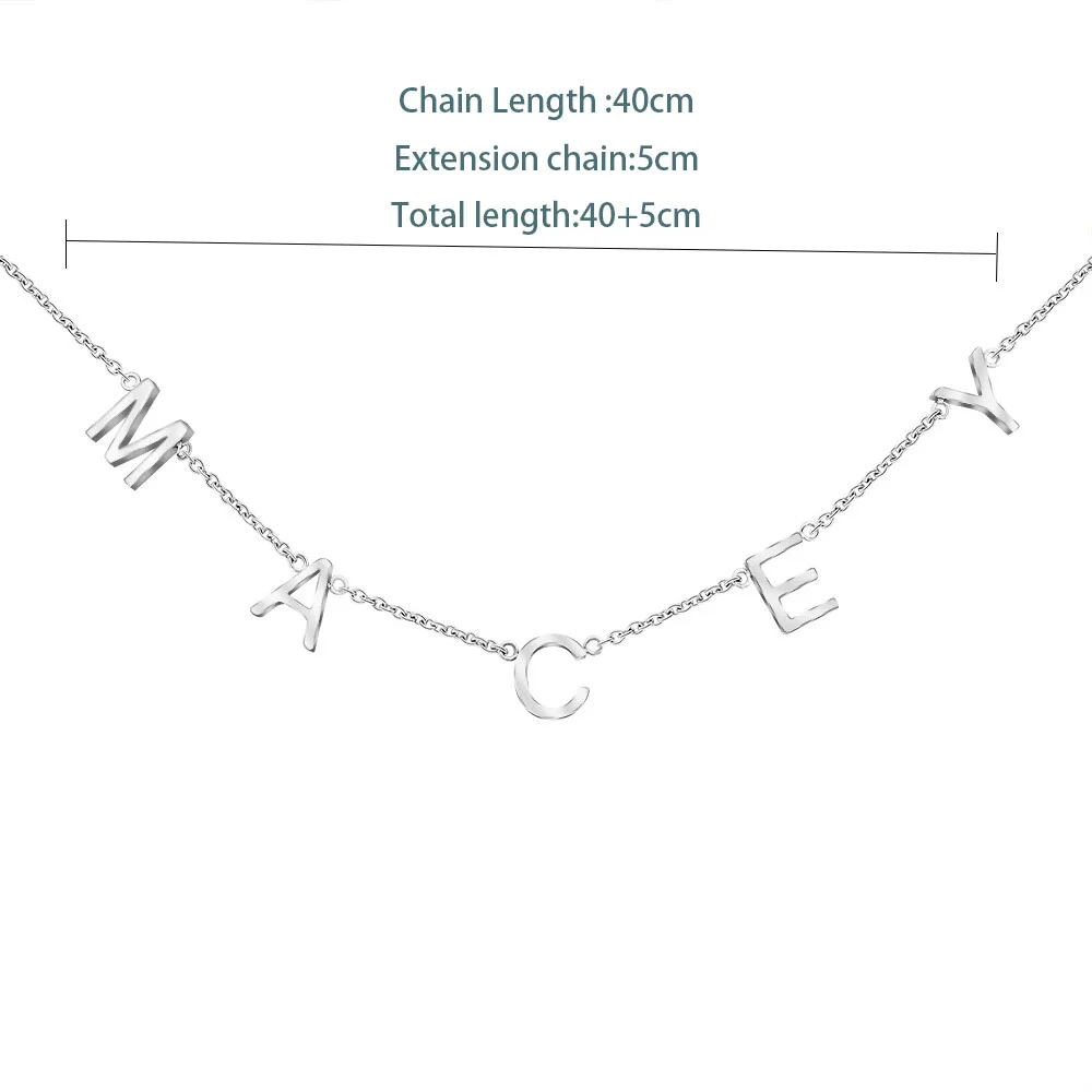 

Stainless Steel Customized Letter Necklace For Girl Women Birthday Gift Personalized Name Chain Choker