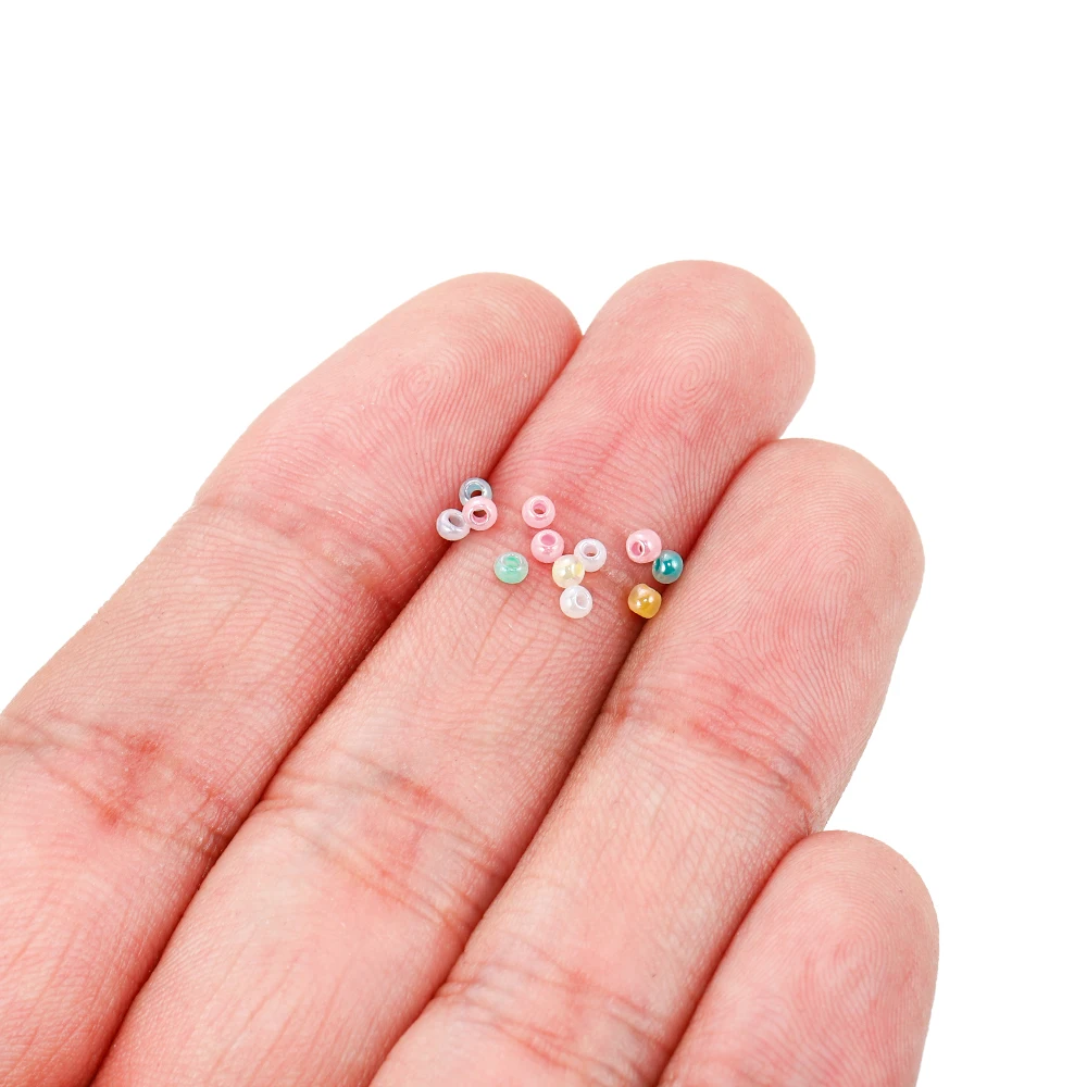 Милые маленькие бусины из чешского стекла кремового цвета для конфет 2 мм 1800