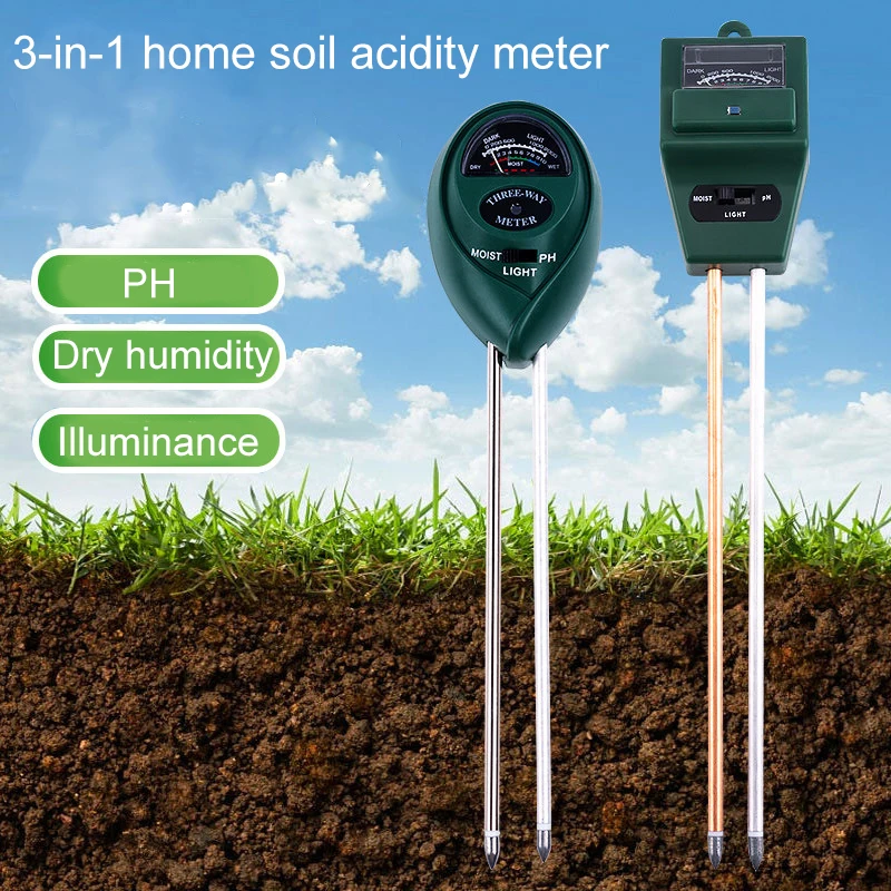 Завод почвы рН метр 3 в 1 Измерение влажности светильник гидропонный анализатор